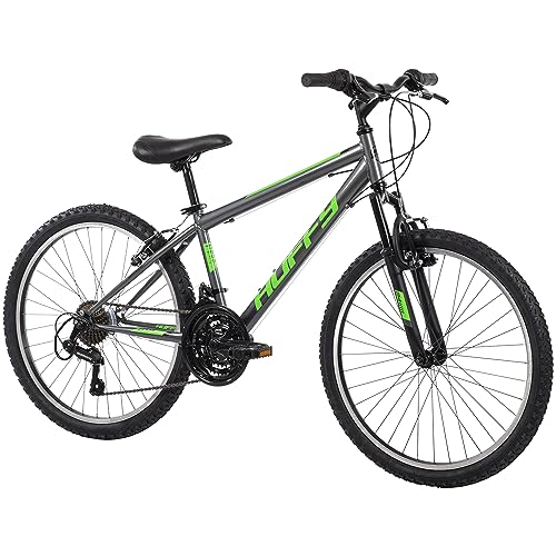 Huffy Stone Mountain 21-Speed Hardtail Men’s Mountain Bike, 24-inch, Charcoal Grey
