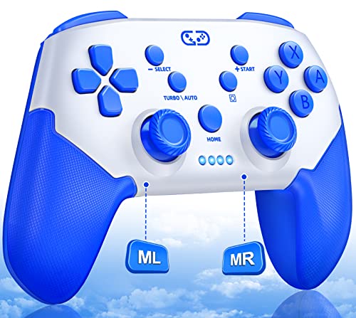 Gammeefy Switch Pro Controller, Wireless Switch Controller For Switch/OLED/Lite, Switch Remote Compatible With IOS/Android/PC Supports App with Programmable, TURBO, Wake Up Function