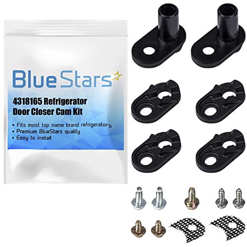 BlueStars 4318165 Refrigerator Door Closer Cam Kit Replacement Part by BlueStars - Exact Fit for Whirlpool Kenmore KitchenAid Roper Estate Refrigerators - Replaces AP3103517 EA358690 PS358690
