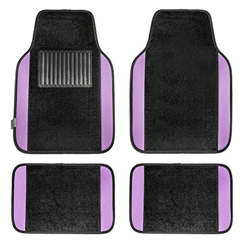 FH Group Car Floor Mats - Carpet Floor Mats for Cars, Universal Fit Automotive Floor Mats, All Purpose Car Floor Mats, Carpet Protector Mat for Most Sedan, SUV, Truck Floor Mats Purple