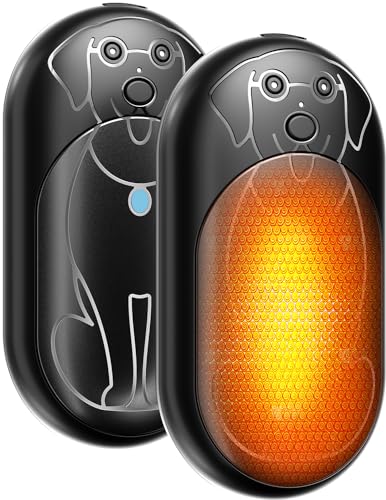 Hand Warmers, 2 Packs 6000mAh Rechargeable Hand Warmer for Outdoors, for Men Women, Black