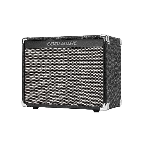 COOLMUSIC Electric Guitar Amp 25W Amplifier Practice Home Amplifier Built In Speaker Headphone Jack And Aux Input Includes Gain LOW MID HIGH Volume