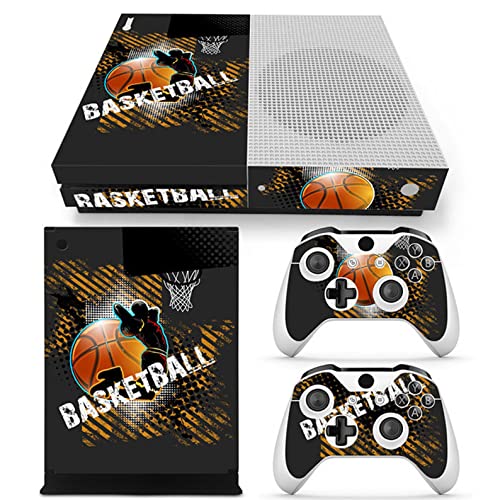 ZOOMHITSKINS X1 S Skins for Console and Controller, Orange Ball Team Basket Sports Basketball Grey Hoops, Durable, Bubble-Free, Goo-Free, 2 Controller Skins 1 Console Skin, USA Made