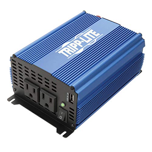 Tripp Lite 1000W Compact Portable Power Inverter for Cars, Car Outlet Adapter with 2 AC 1 USB Outlets (PINV1000)