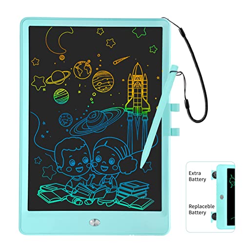 PYTTUR LCD Writing Tablet for Kids 10 Inch Colorful Toddler Doodle Board Drawing Tablet Reusable Electronic Drawing Pads Educational and Learning Toy Gift for 3-8 Years Old Boy and Girls（Blue）