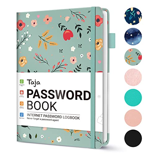 Taja Password Keeper Book with Alphabetical Tabs，Small Password Books for Seniors, Password Notebook for Internet Website Address Log in Detail, Password Logbook to Help You Stay Organized - Little Fortune