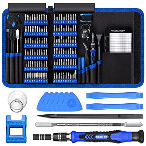 Precision Screwdriver Set, Unamela 139 in 1 Computer Repair Tool Kit, Magnetic Screwdriver Kit with 120 Bits Compatible for PC Building, Laptop, MacBook, Tablet, iPhone, PS4, Xbox, Game Console