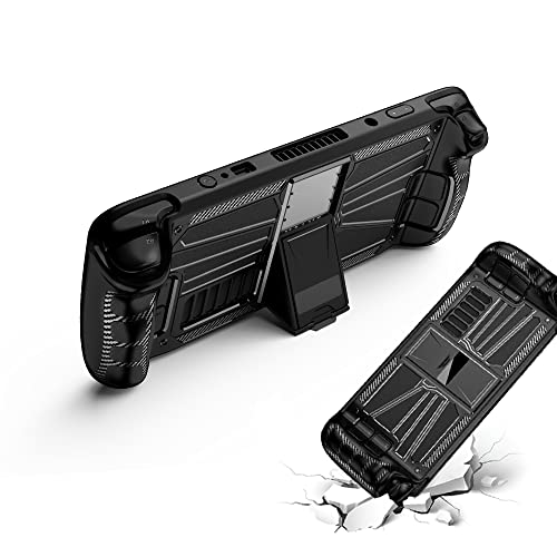 Funalot Adjustable Kickstand Case for Steam Deck 2022, TPU+PC Protective Case Cover, Full Protection, Shock-Absorption, Non-Slip & Anti-Collision Case Compatible with Steam Deck Valve Accessories