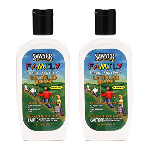 Sawyer Products 20% DEET Premium Family Insect Repellent Controlled Release White 6 Fl Oz (Pack of 2)