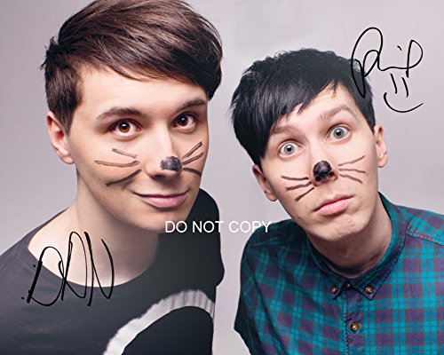 Dan and Phil Reprint Signed 8x10' Photo RP Autographed #1 YouTube