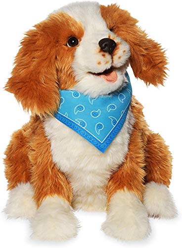 JOY FOR ALL - Freckled Pup - Brown and White Soft-Touch Coat - Realistic and Lifelike Interactive Companion Pets