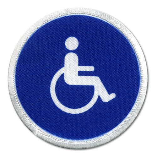 Creative Clam Blue Disabled Handicapped Medical Symbol 4 Inch Sew-on Patch