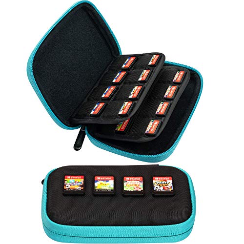 ButterFox 32 Switch Game Case for Nintendo Switch, Switch Game Card Storage Holder or SD Memory Card Case (32 Blue/Black)