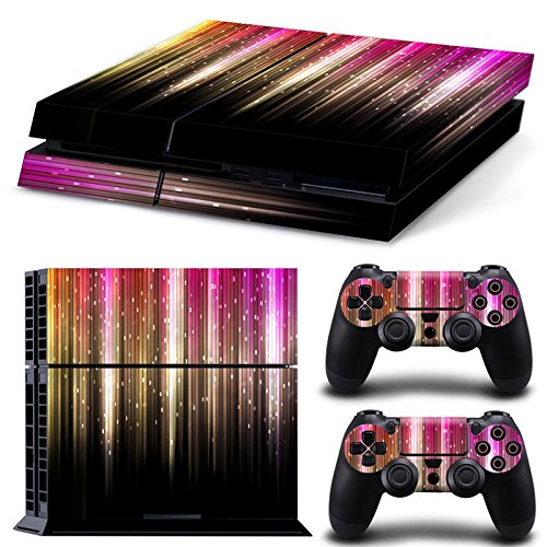 Gam3Gear Pattern Series Decals Skin Vinyl Sticker for PS4 Console & Controller (NOT PS4 Slim / PS4 Pro) - Pink Falls