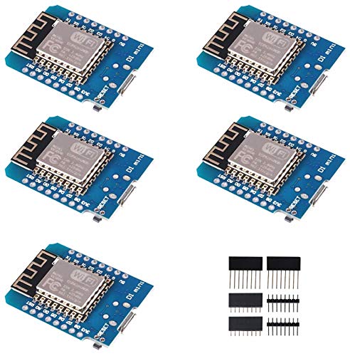 ESP8266 ESP-12 ESP-12F NodeMcu Mini D1 Module WeMos Lua 4M Bytes WLAN WiFi Internet Development Board Base on ESP8266 ESP-12F for Arduino,Compatible with WeMos D1 Mini (Micro)