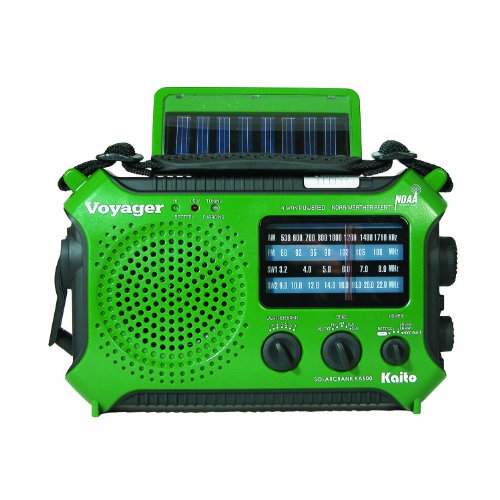 Kaito KA500GRN 5-Way Powered Emergency AM/FM/SW Weather Alert Radio, Green