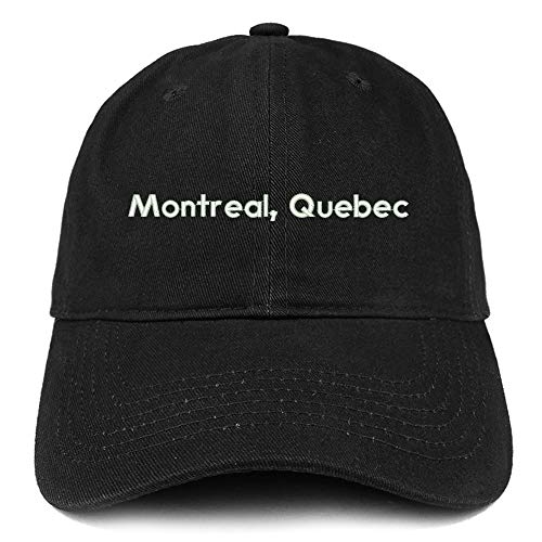 Trendy Apparel Shop Montreal Quebec Embroidered Unstructured Cotton Dad Hat - Black