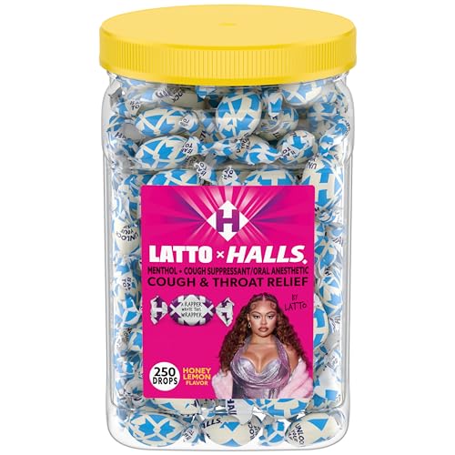Halls Relief Honey Lemon Cough Drops, Latto Limited Edition, 250 Drops