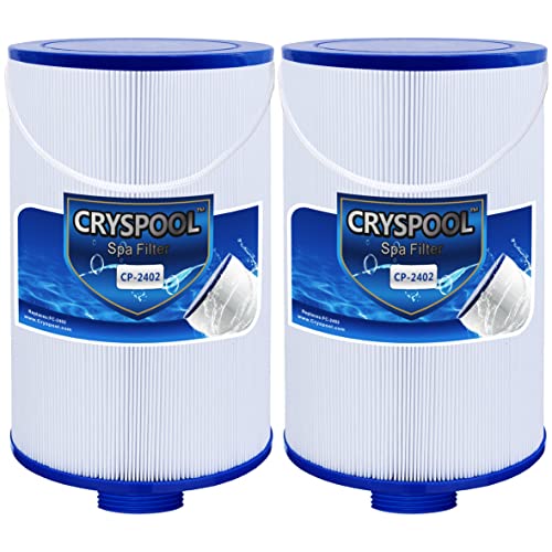 Cryspool MPT-Thread Spa Filter Compatible with Watkins 303279(not 303263), FC-2402, Free Flow and Lifesmart Hot Tub Filter, 1 1/2' Finer Thread, 2 Pack