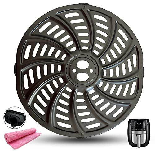 GSZN Air Fryer Replacement Tray for 6 Quart Gourmia GAF698/GAF686 Air Fryers, Upgraded Air Fryer Grill Crisper Plate, Grill Pan Grate Grid for Gourmia 6QT Air Fryers, Nonstick, Dishwasher Safe