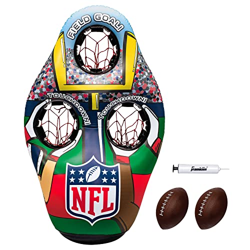Franklin Sports NFL Inflatable Target Toss Game - Kids Mini Football Throwing Game Set - Portable Indoor + Outdoor Toy Football Target + Mini Footballs - 51'
