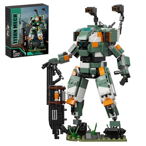 BT-7274 Vanguard-Class Titan Mech Building Kit, Anime Game Mecha Robot Action Figures Model Toy, Compatible with Lego, Collectible Mechina Armor Building Block Set Gift for Kids Adult Fans (528 PCS)