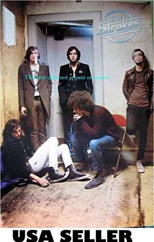 The Strokes great POSTER 23.5 x 34 New York rockers Julian Casablancas Nick Valensi (sent FROM USA in PVC pipe)