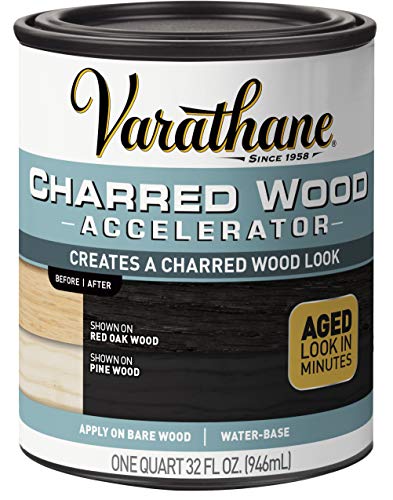 Varathane 347105 Charred Wood Accelerator, Quart, Black