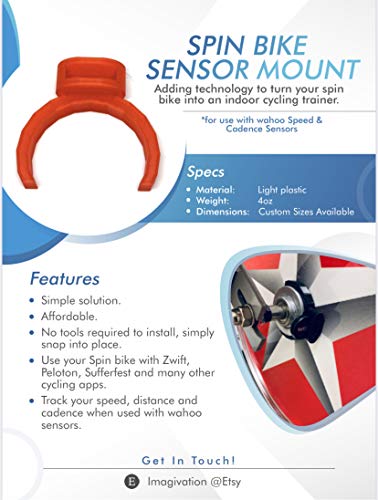 Sunny Health SF-B1805 Spin Bike Speed Sensor Mount (for use with Wahoo and Zwift)