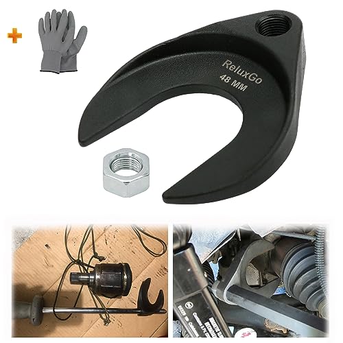 ReluxGo Inner CV Axle Removal Tool 48mm with Nut, Front Wheel Drive Axle Pulley Attachment, Fits Slide Hammers with 5/8'-18 Threads, CV Joint Axle Removing Tool