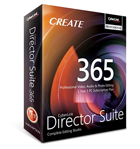 Cyberlink Director Suite 365 | 1 Year | 1 PC Subscription - Professional Video, Audio & Photo Editing