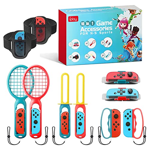 2022 Switch Sports Accessories Bundle - 10 in 1 Family Sports Game Accessories Kit Compatible with Switch/Switch OLED for Nintendo Switch Sports