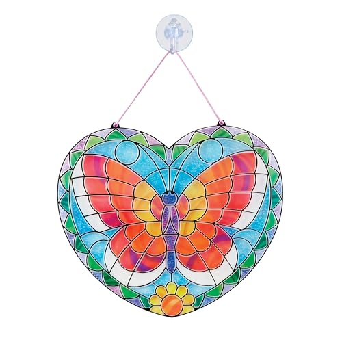 Melissa & Doug Stained Glass Made Easy Activity Kit: Butterfly - 140+ Stickers - Kids Sticker Stained Glass Craft Kit; Sun Catchers For Kids Ages 5+
