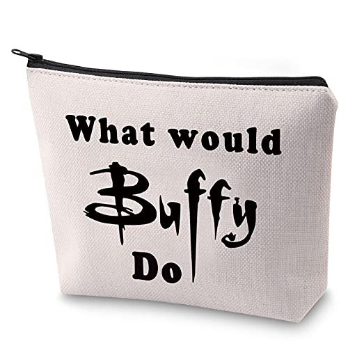 ZJXHPO The Vampire TV Show Gift Buffy Zipper Pouch What Would Buffy Do Makeup Bag (Buffy Do)
