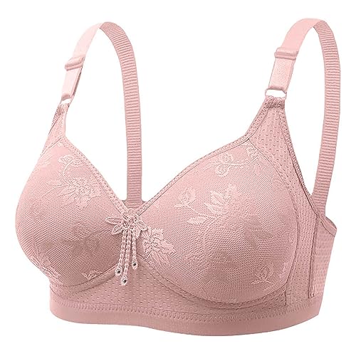 Womens Comfort Wireless Bra, Full-Coverage Wirefree Bra, Cool Comfort Fabric Breast Liner Women's Purple Front Close B