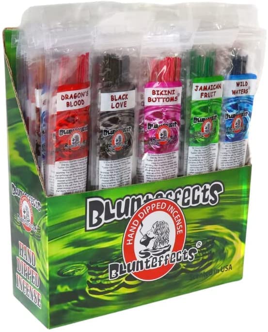Blunteffects Incense Sticks - 12 Scents Assorted Packs - 12 Sticks Each Scent - 11' 144 Total Sticks - 300grams