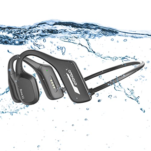 Swimming headphones, IP68 waterproof bone conduction headphones, open headphones Bluetooth 5.3, built-in MP3 player 32G memory, wireless sports headphones suitable for swimming, running, and cycling