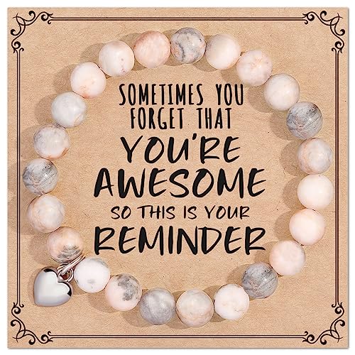 Jewelry&Card Inspirational Gifts for Women, Sometimes You Forget You're Awesome Bracelets, Unique Trendy Stuff Gifts for Her, Wife, Mom, Teen Girls, Best Friends on Birthday, Christmas