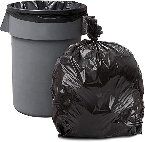 Plasticplace 55-60 gallon Trash Bags │ 1.2 Mil │ Black Heavy Duty Garbage Can Liners │ 38” x 58”