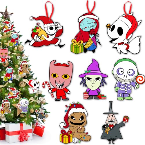 Christmas Tree Decorations - 16PCS Jack Sally Christmas Tree Hanging Ornament Xmas Nightmare Christmas Ornaments Christmas Decorations Holiday Decor Home Indoors