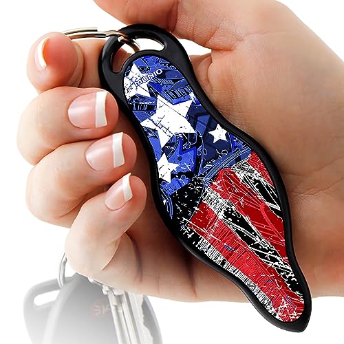 MUNIO Self-Protection Keychain Kubotan | Safe for Airplane Travel | Patriot Collection - American Made Personal Defense (Urban Patriot)