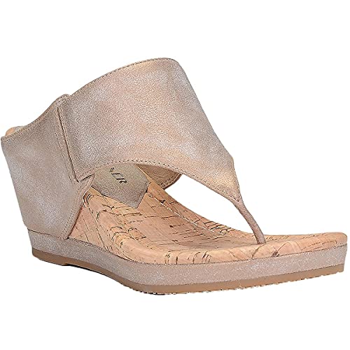 Donald Pliner Women's MALONE-T12 Wedge Sandal, Bronze, 7