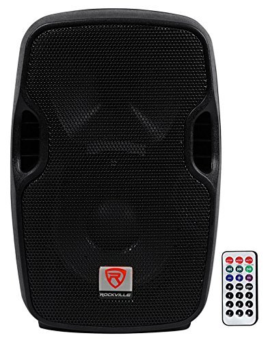 Rockville BPA8 8' Professional Powered Active 300w DJ PA Speaker w Bluetooth, Black