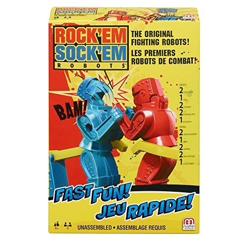 Mattel Games Rock 'Em Sock 'Em Robots Boxing Game for 2 Players Ages 6 Years and Older