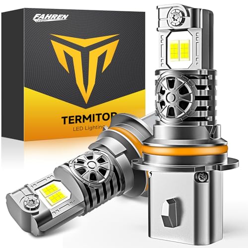 Termitor 2024 Upgraded 9007/HB5 LED Bulb, 30000LM 800% Ultra Brightness, 1:1 Halogen Size, 6500K Cool White, Canbus Ready, Plug and Play, Pack of 2