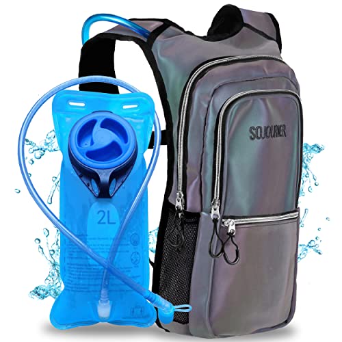 Sojourner Hydration Pack, Hydration Backpack - Water Backpack with 2l Hydration Bladder, Festival Essential - Rave Hydration Pack Hydropack Hydro for Hiking, Running, Biking, Festival Gear