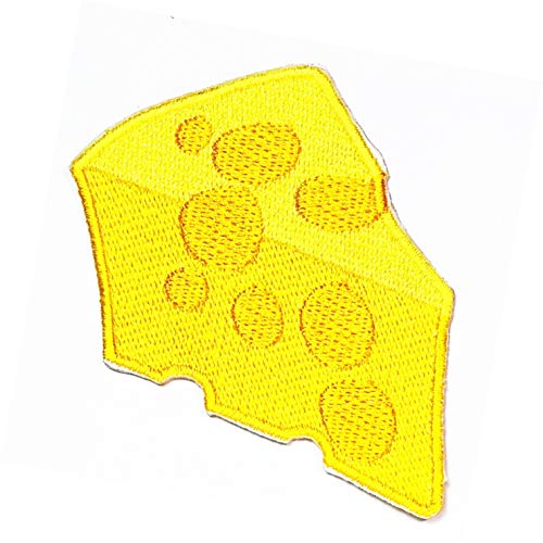 Yellow Butter Cheese Pizza Kid Cartoon Patch Food and Drink Embroidered Iron on Applique Patches for DIY Jeans Jacket Clothing Handbag Shoes Caps Decoration DIY or Souvenir Gift Birthday (07)