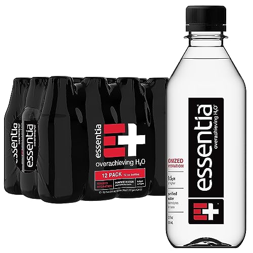 Essentia Water LLC; Ionized Alkaline Bottled Water; 99.9% Pure; 9.5 pH or Higher; Consistent Quality in Every BPA and Phthalate-Free Bottle; 12 Fl Oz (Pack of 12)