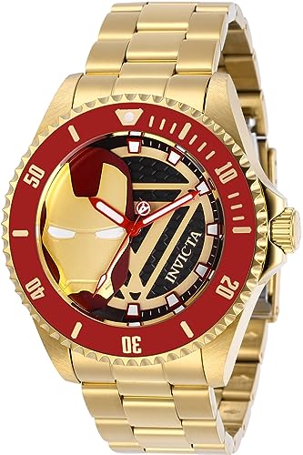 Invicta Men's 29678 Marvel Quartz 3 Hand Black Dial Watch
