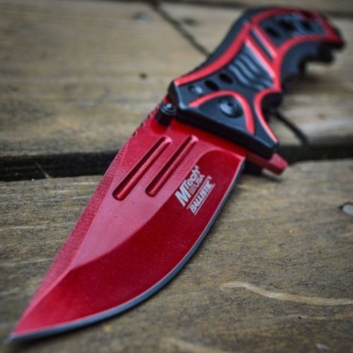 8' M-TECH BLOOD REDFOLDING POCKET KNIFE Tactical Combat